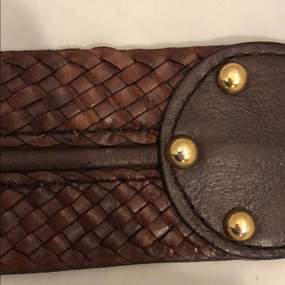Michael Kors brown leather braided belt - Picture 2 of 8